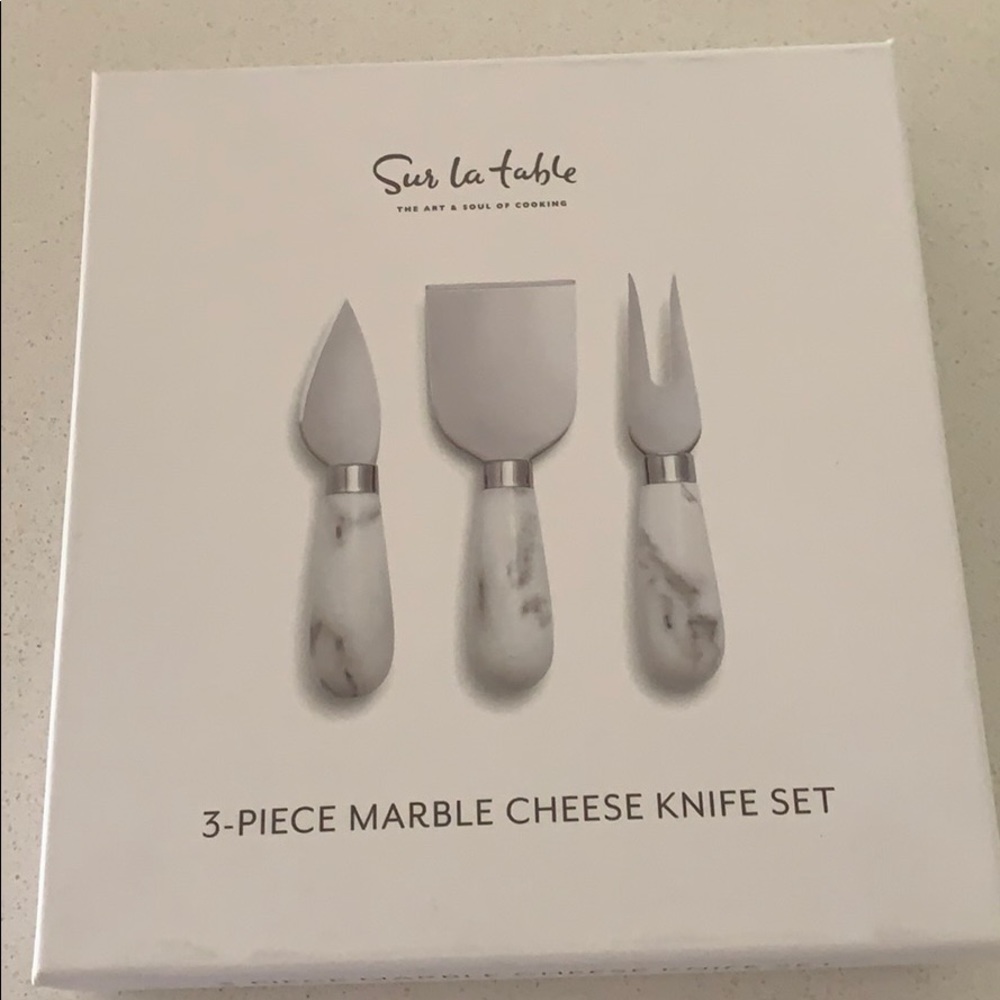 Sur La Table 3-piece Marble Cheese Knife Set 🧀